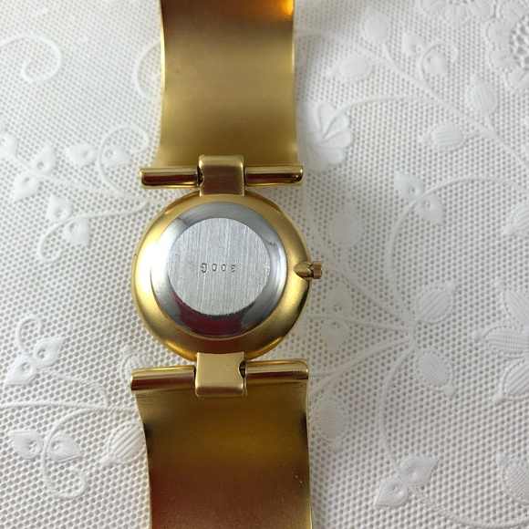Vintage Gottex Bangle Bracelet MOP Face Watch